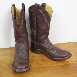 Men's Carter's Brown Leather Cowboy Western Boots Size 8C